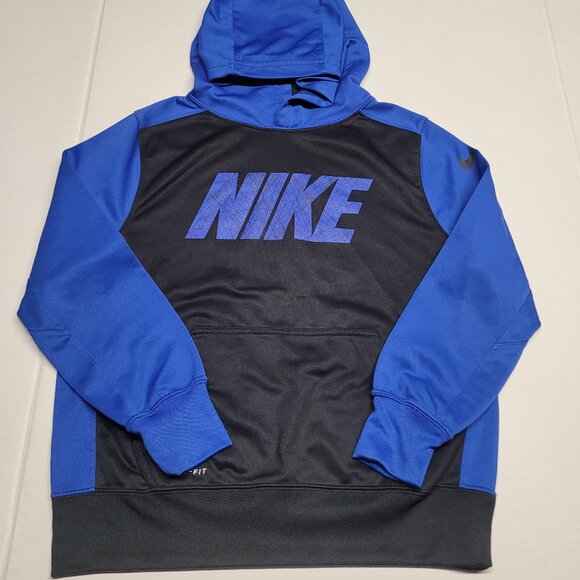 Nike DRI-FIT Boy’s Hoodie size Medium color blue black - Picture 1 of 6